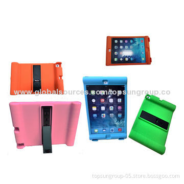 Silicone Cases for iPad 2/3/4/5, Shatter-resistant, with Stent and Audio Amplifier Function